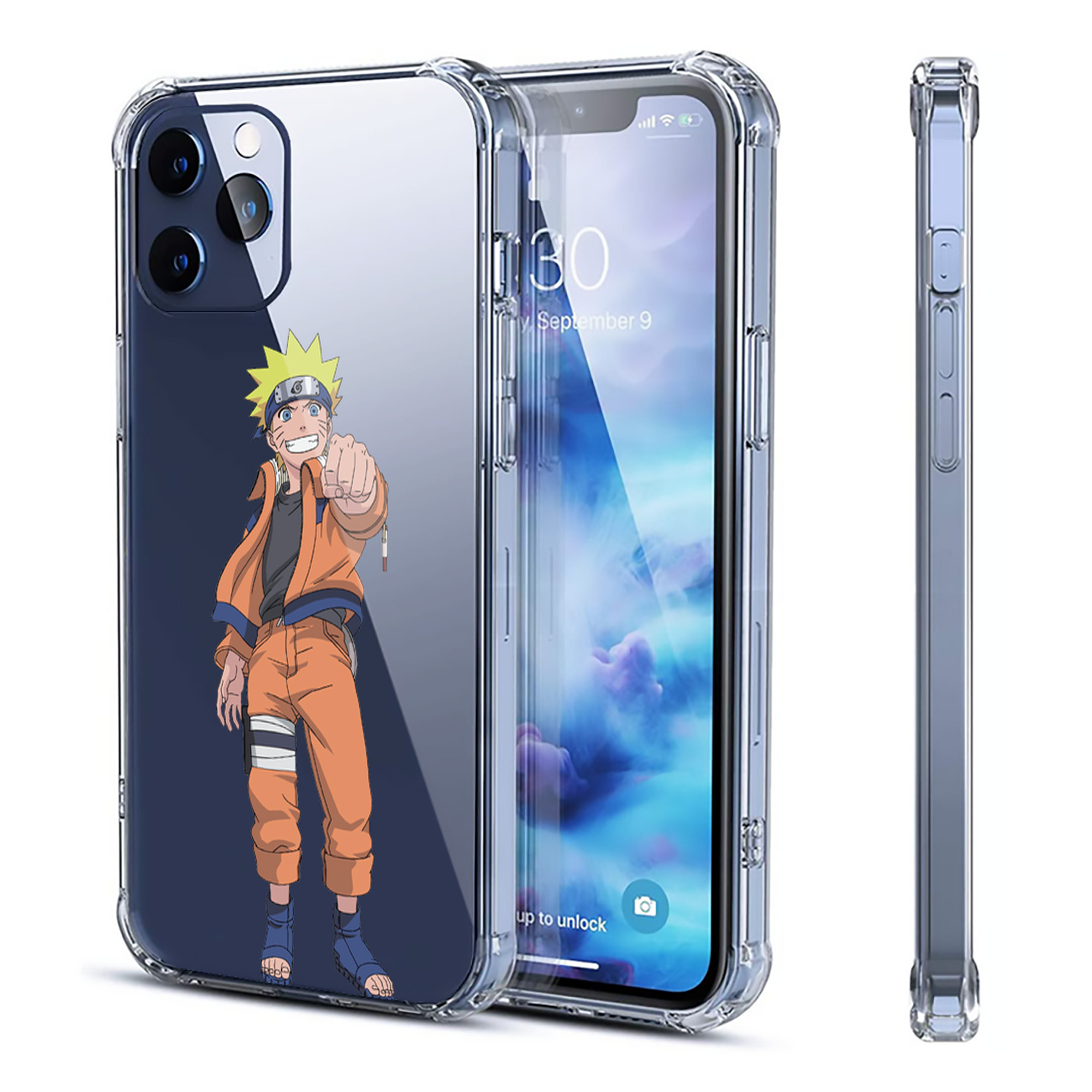 （画像用） NARUTO -ナルト- うずまき ナルト Uzumaki Naruto 【iPhone 12シリーズ対応】透明スマホケース（クリアソフトケース）
